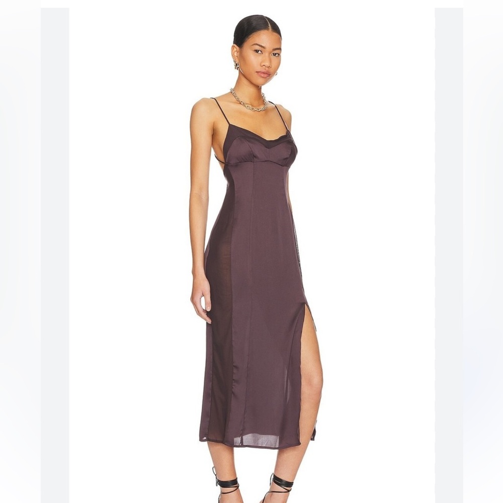 Free People Chocolate Brown Midi Dress